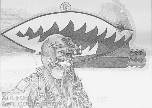 A-10 PILOT WITH NIGHT VISION GOGGLES